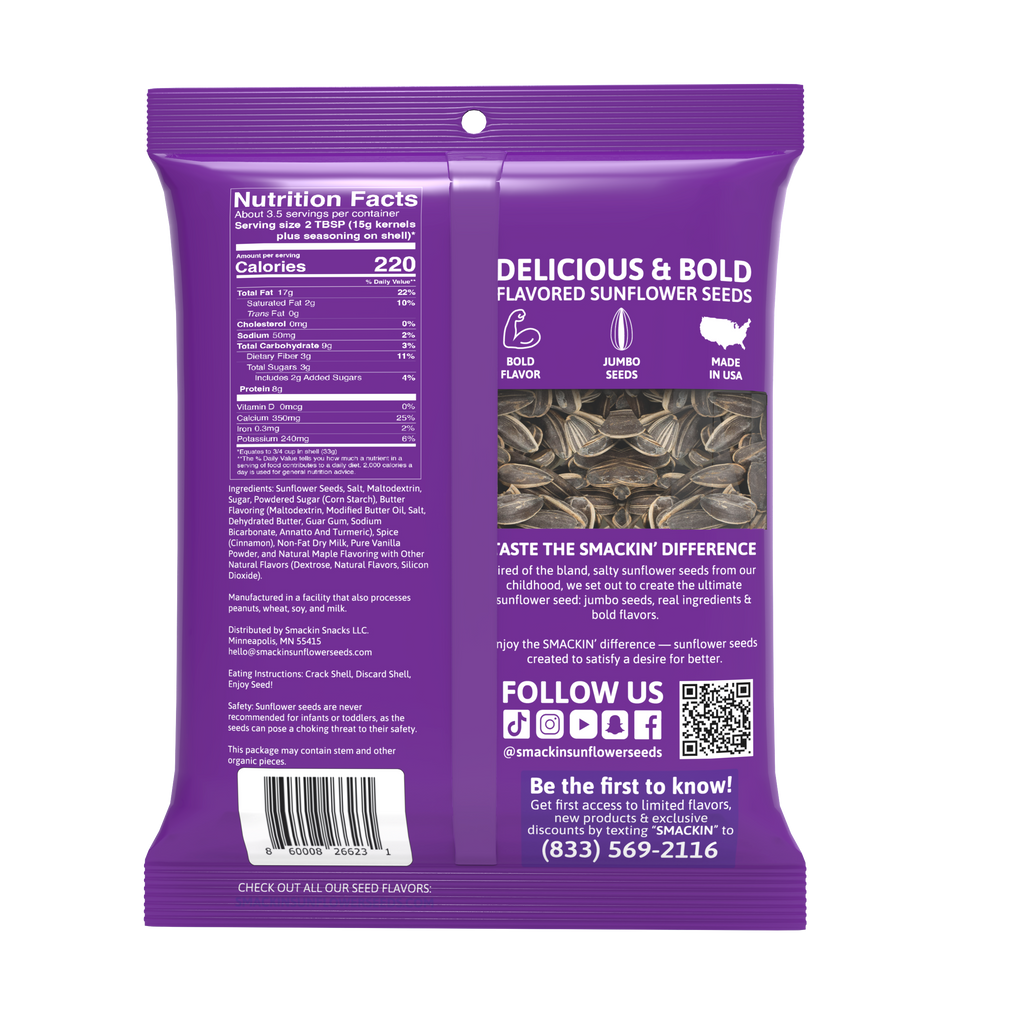 SMACKIN' Cinnamon Churro Sunflower Seeds