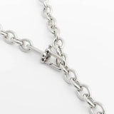 Gold Stainless Steel Y Necklace with Horse shoe Carabiner