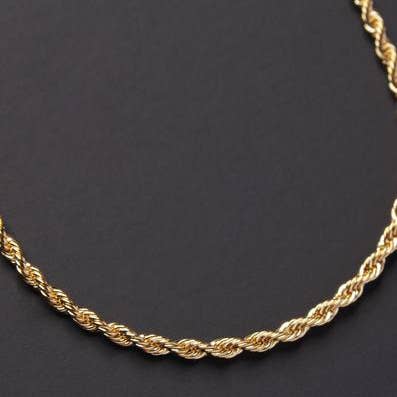 Gold Rope Chain Necklace for Men