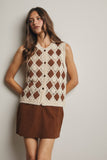 Crochet Diamond Pattern Vest