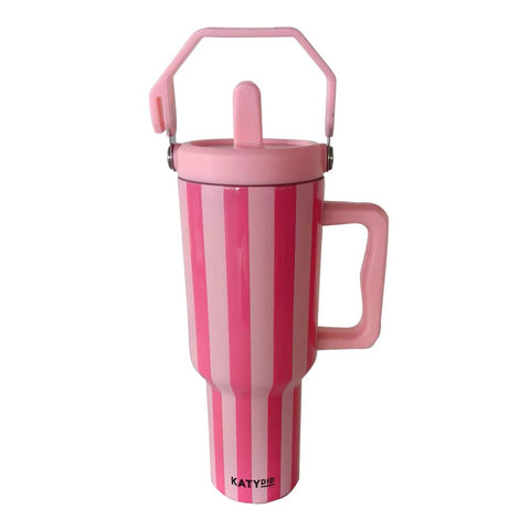 Pink and Hot Pink Striped 40 Oz Cabana Jug Tumbler