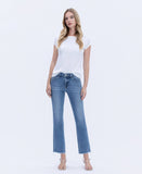 Vervet Mid-rise Medium Wash Raw Hem