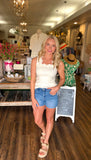 Knit Tank with Scallop Neckline
