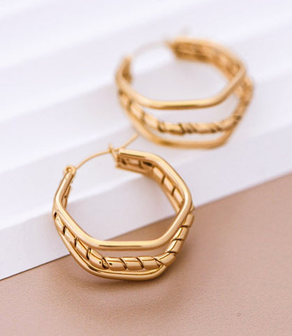 18K Gold Dipped Hoops