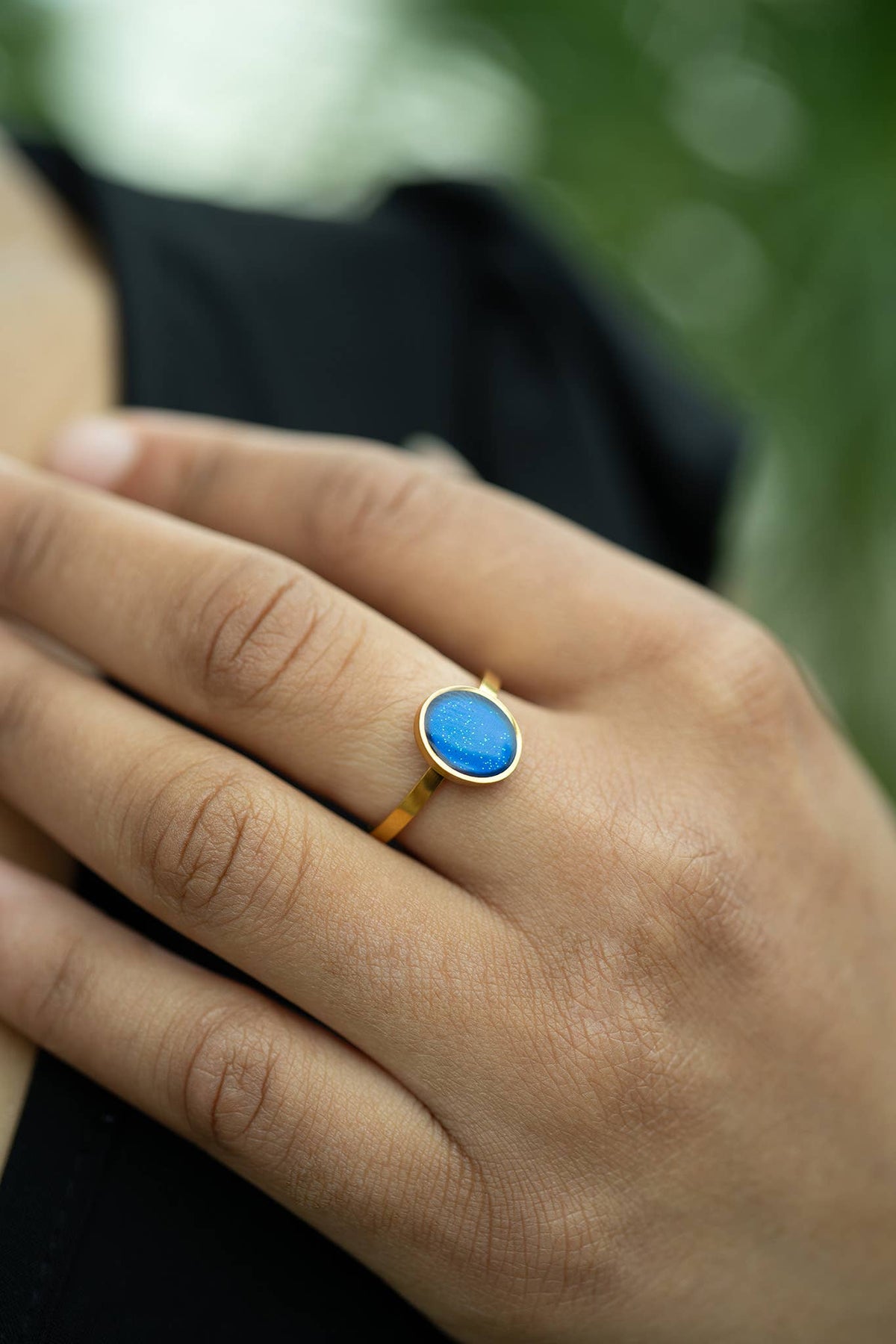 18K Gold PVD Stainless Steel Mood Ring