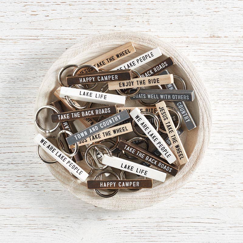 Face to Face Wood Keychain - Jesus Take the Wheel
