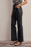 Faux Leather Straight Leg Pants