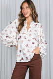 Western Puff Sleeve Blouse