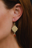 Gold Geometric & Stone Earrings