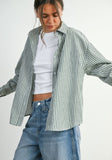 Striped Button Up Long Sleeve