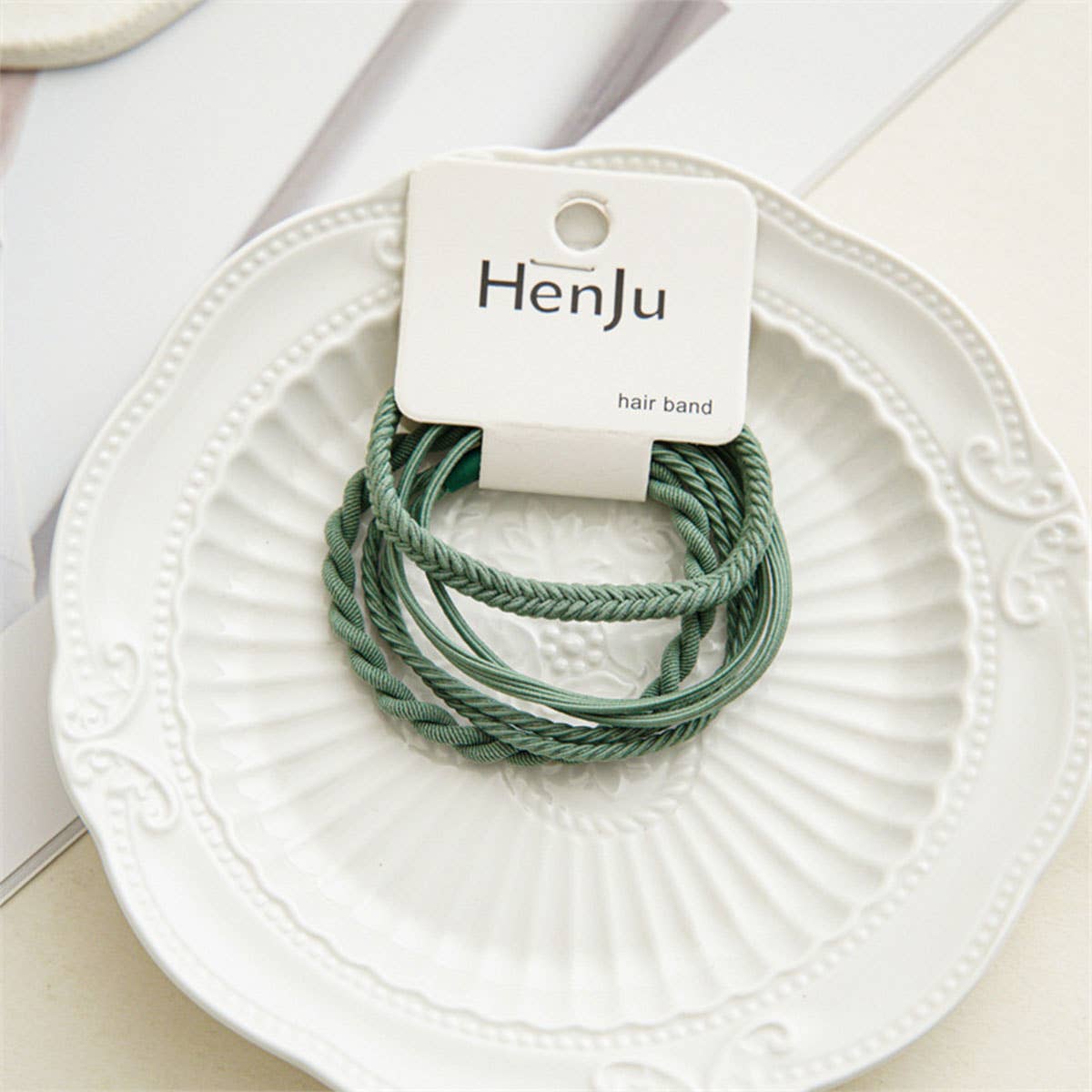 4PCS Braided Elastic Hair Ties Set