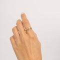 Waterproof Gold Tennis Ring Band