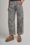 Snakeskin Barrel Leg Pant
