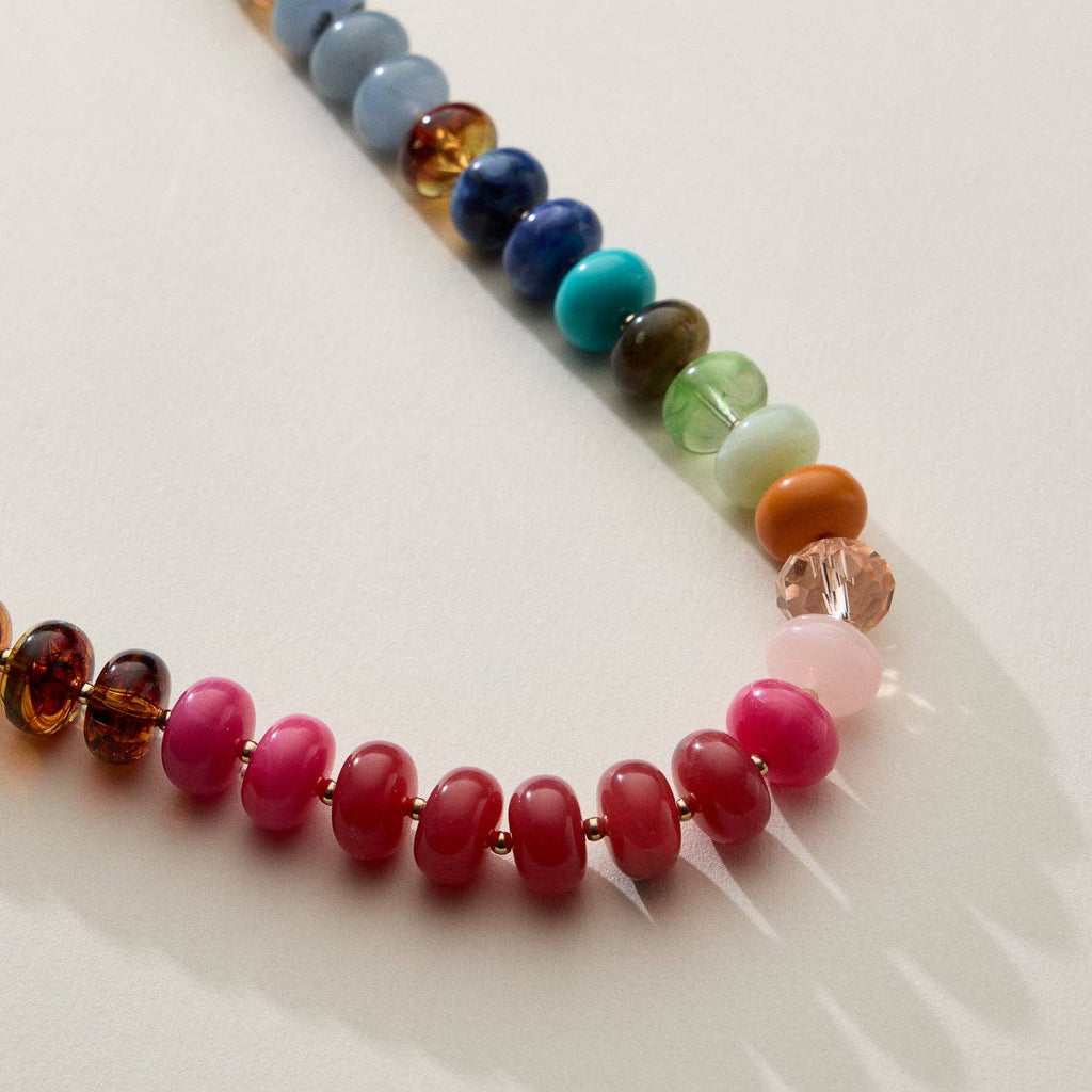 Mixed Bead Short Necklace | Adjustable Length