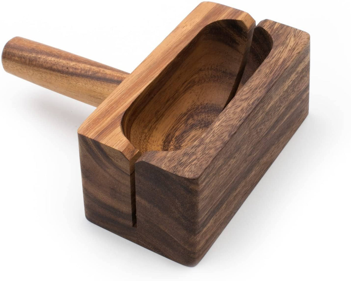 Ironwood Bagel Miter, Acacia Wood, 7" x 5.5" x 2.5"