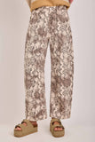 Snakeskin Barrel Leg Pant
