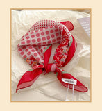 Red Passion Floral Bandana Square scarf