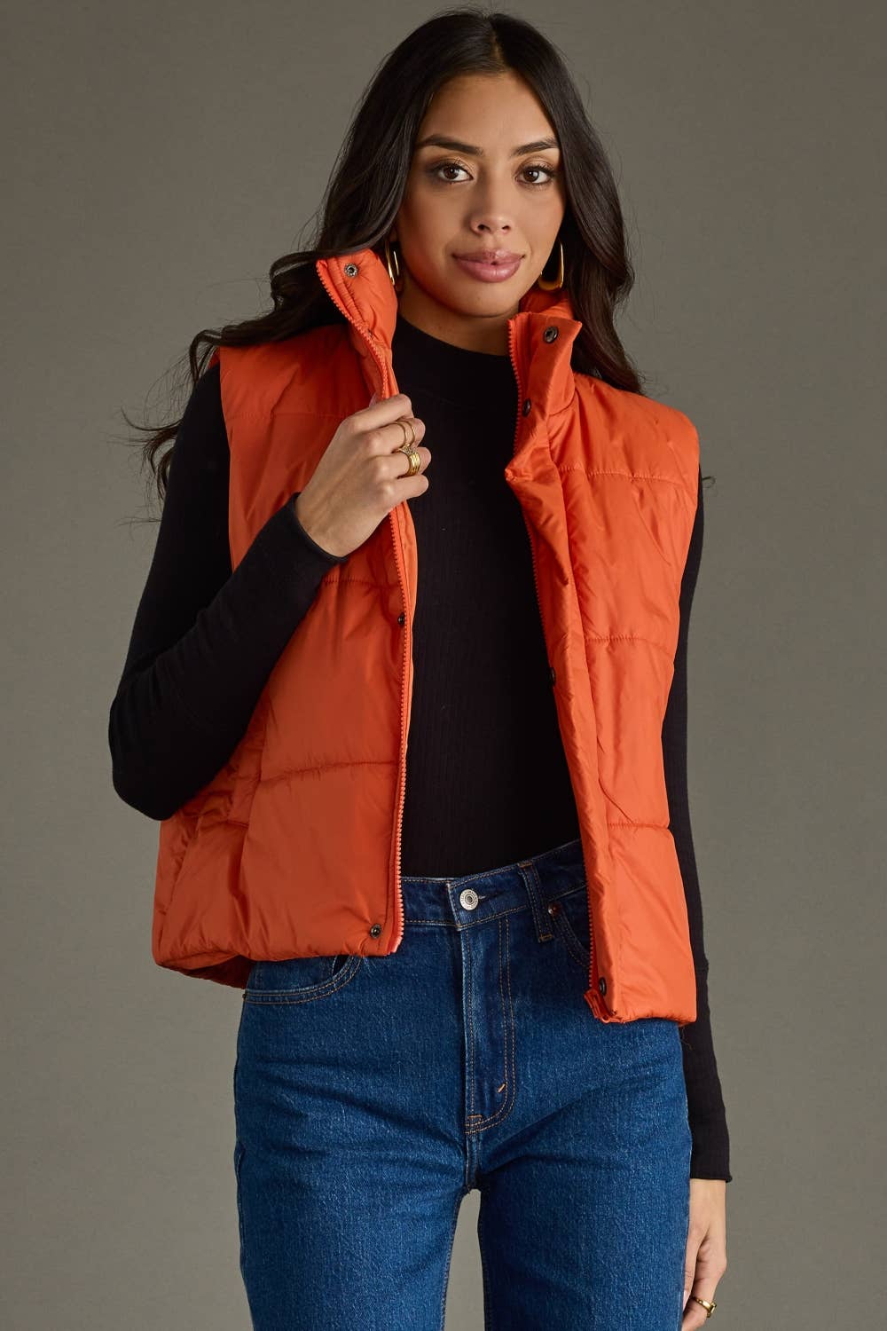Rust Puffer Vest