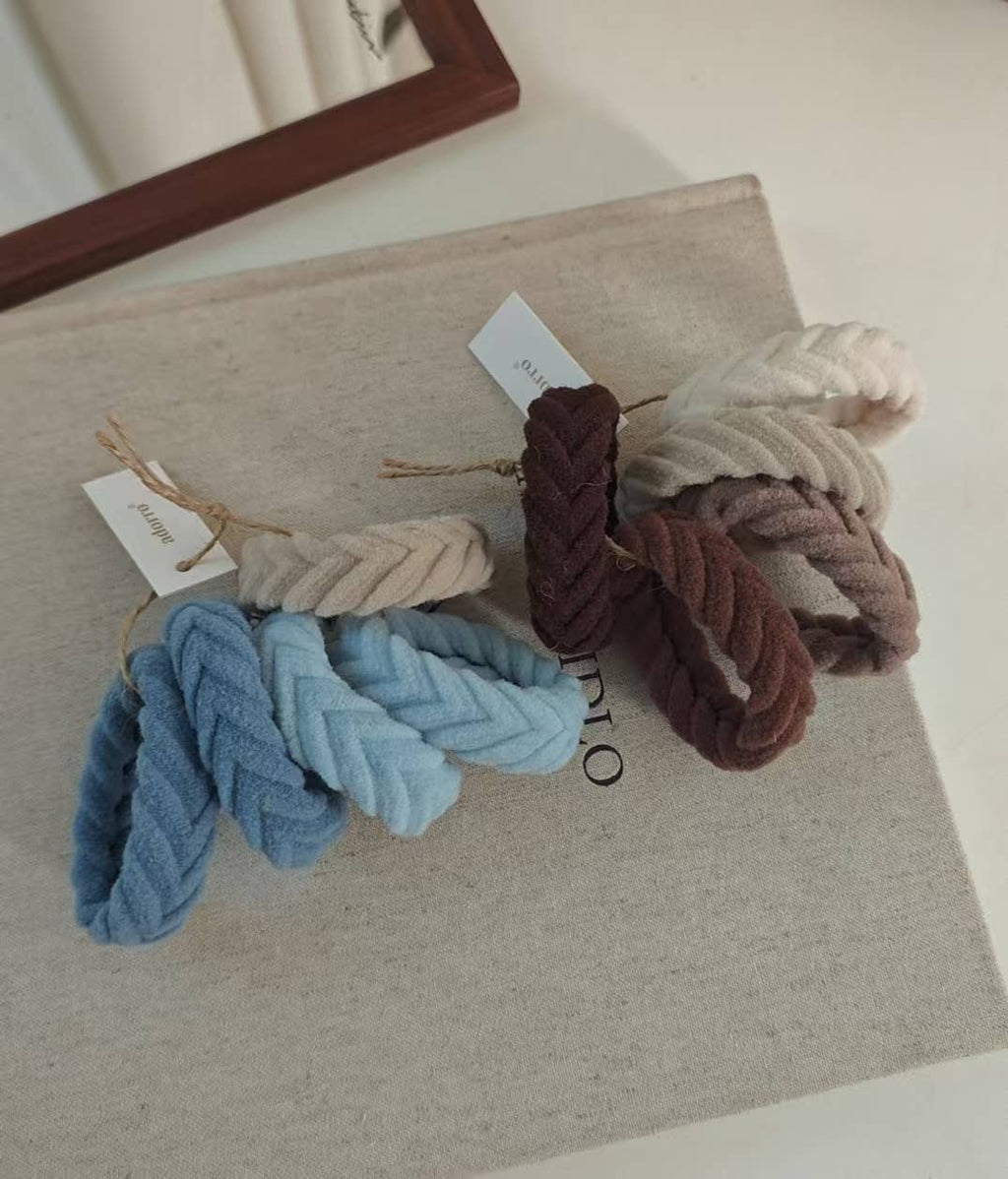 Neutral Chevron Seamless Hair Ties (Set of 5)