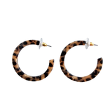 Camy Hoops - Cheetah // Fall, Earrings, Jewelry
