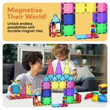 PicassoTiles 63pc Brick & Magnetic Tile Building Set