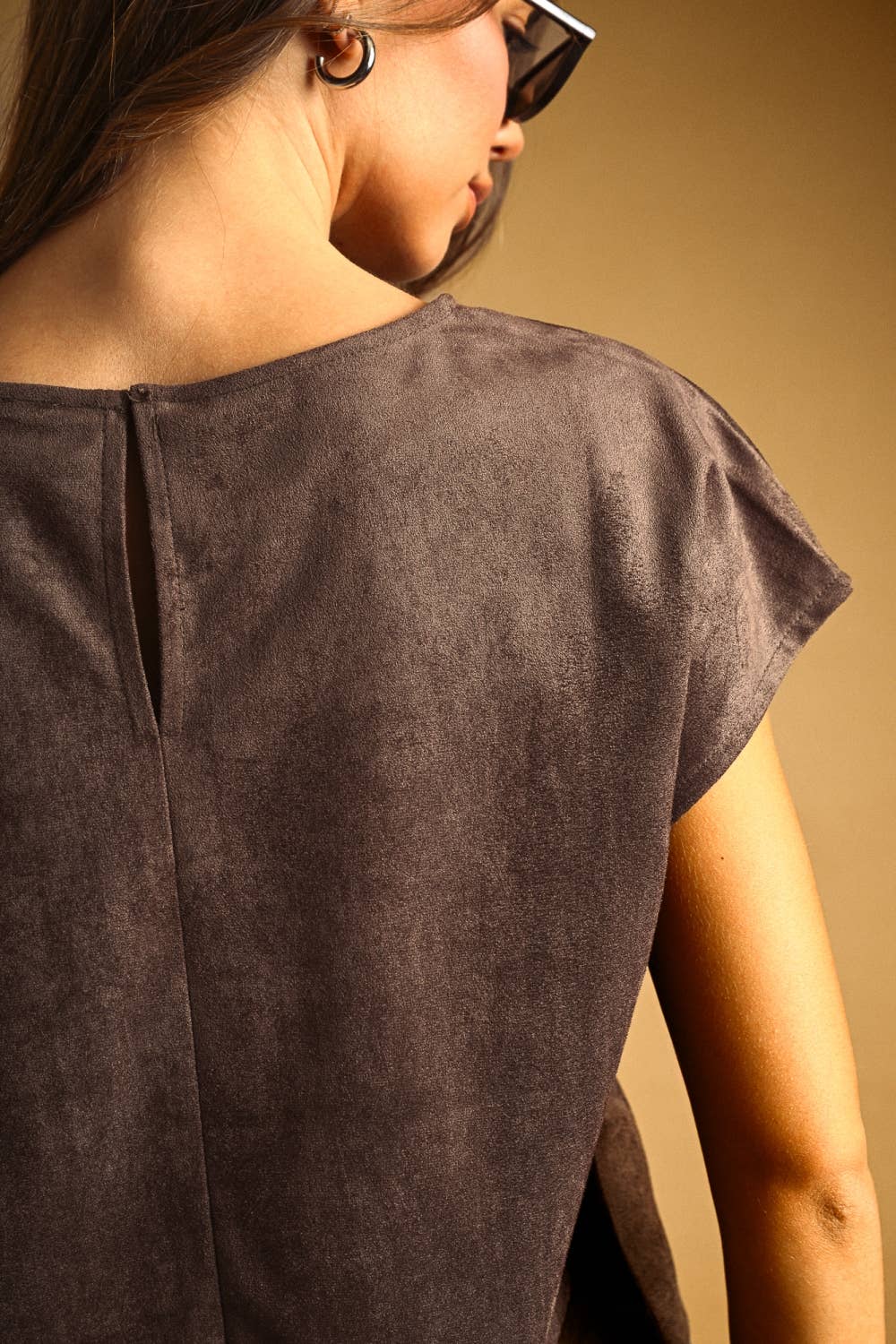 Suede Crop Top