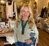 Waffle Knit Floral Top