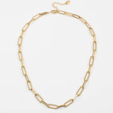 Waterproof Gold Twisted Links Necklace