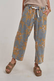 Mid Rise Floral Jean