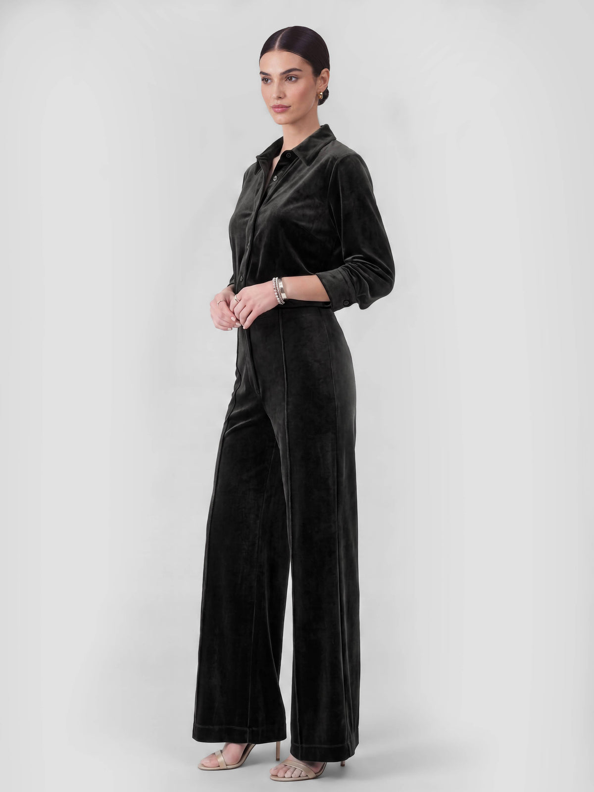 Velvet High Rise Wide Leg Pants