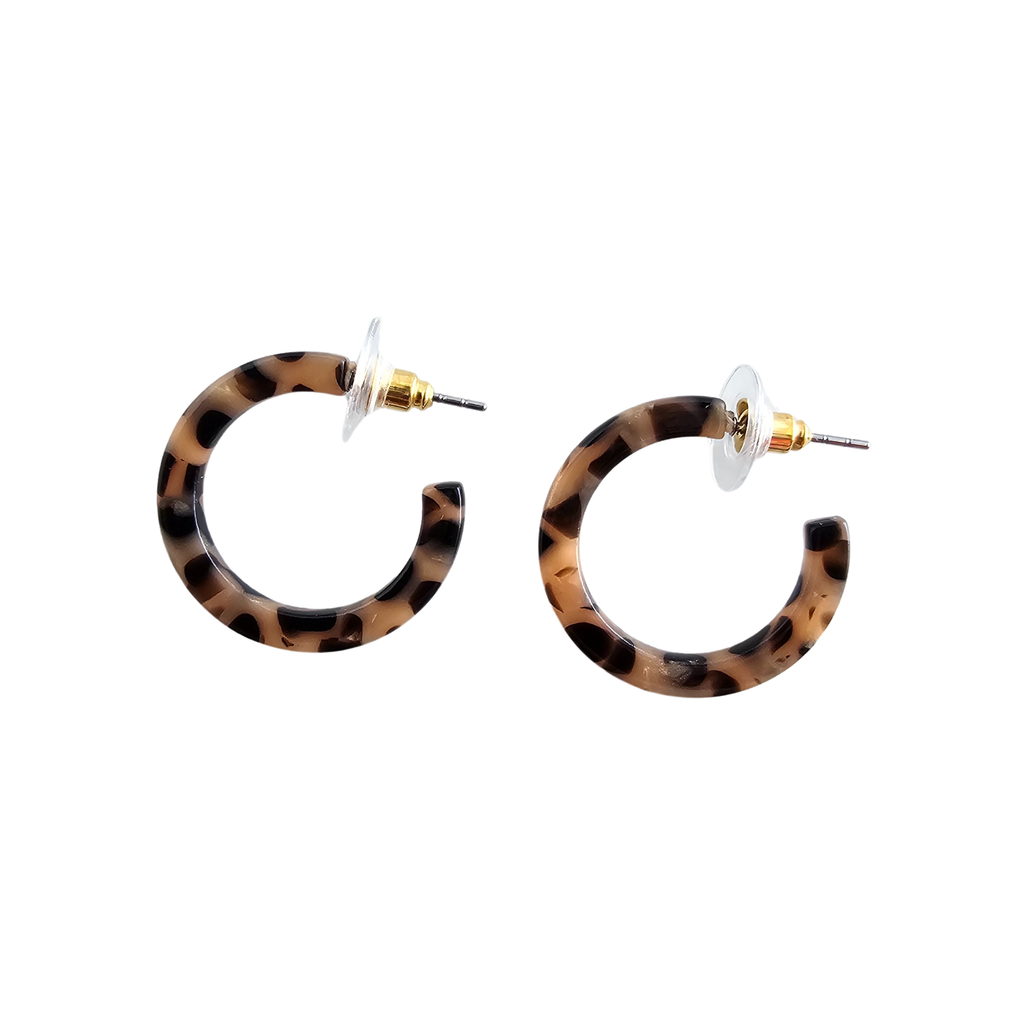 Cam Mini Hoops - Cheetah // Gifts, Jewelry, Earrings, Leopard