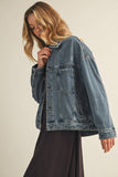 Coffee Vintage Wash Pleated Back Jacket