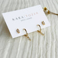 Kara Tozer Dangle Marquise Hoop Stacking Set