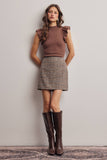 Plaid Tailored Mini Skirt