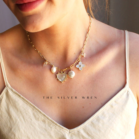 Pearl Multi Charm Necklace