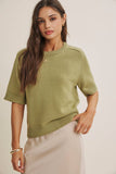 YEAR-ROUND ESSENTIAL SOFT SWEATER TOP WITH RAGLAN SLEEVES