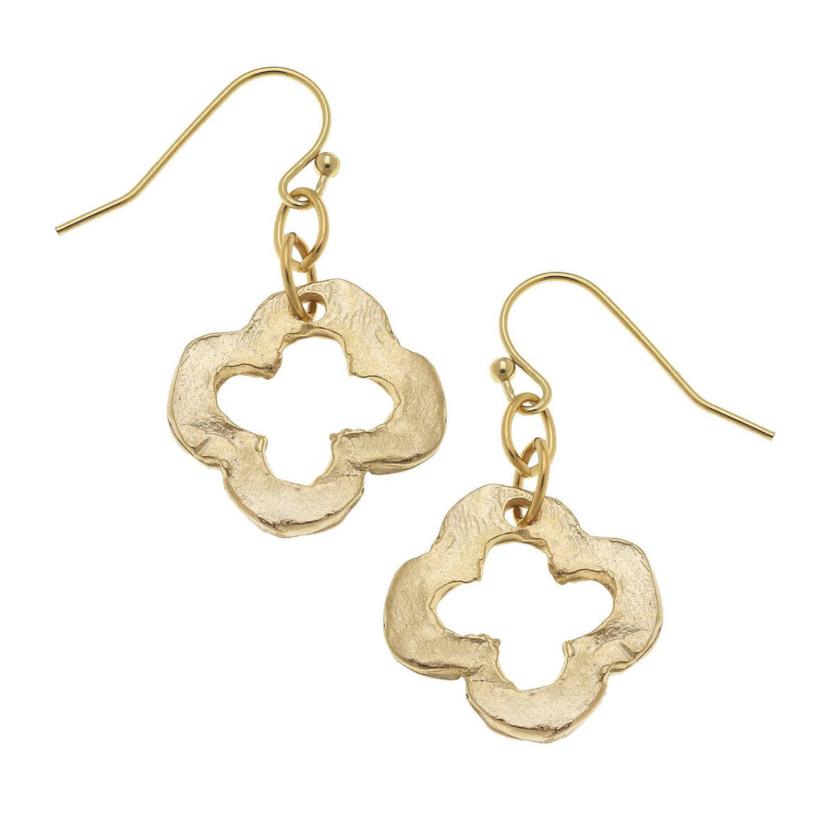 Susan Shaw Gold Clover Earrings