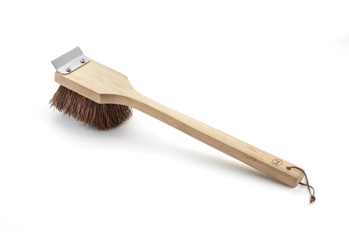 Outset Grill Brush with Beechwood Handle, 18.5" x 3" x 4"