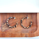 Camy Hoops - Cheetah // Fall, Earrings, Jewelry