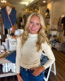 Textured Crinkle Knit Long Sleeve