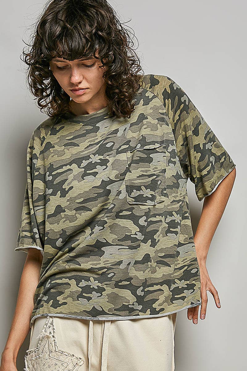 Vintage Washed Relaxed Fit Camo Tee