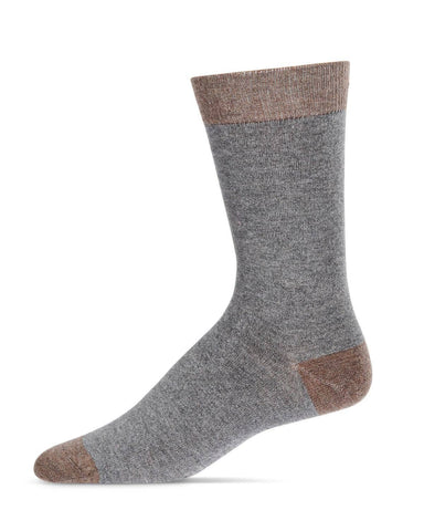 Men's Fancy Heels Luxuriously Soft Cashmere Blend Crew Sock