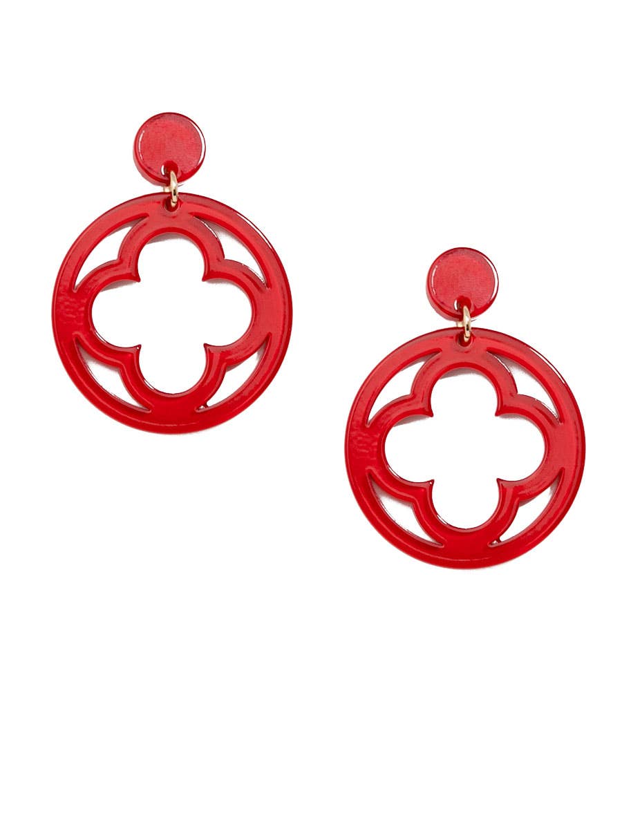 Zenzii Open Clover Drop Earring