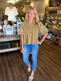 Green Cotton Poplin Top