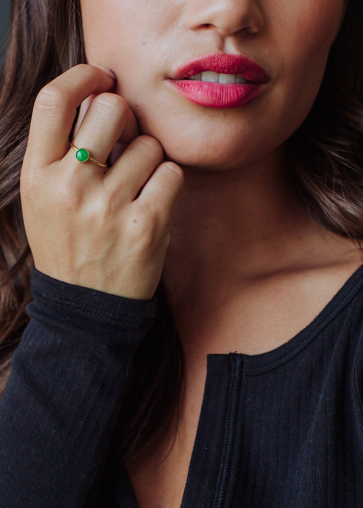 Green Circle Ring