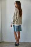 Cotton Polyester Crew Neck Sweatshirt Top
