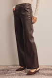 Faux Leather Straight Leg Pants