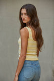 S1309N | Knit Striped Seamless Padded Tank Top