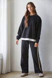 Cotton Polyester Crew Neck Sweatshirt Top