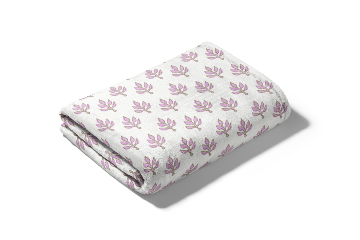 Minky Plush Throw Blanket - Flora